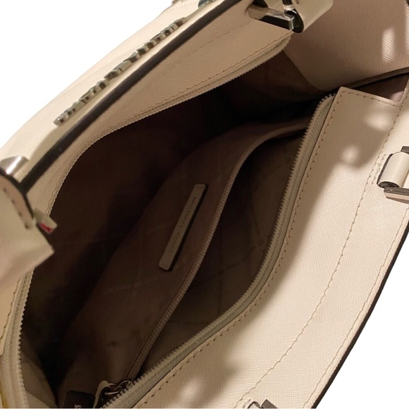 Michael Kors 2 Pc Set Studded Rayne Medium Shoulder Bag w/Shoulder Strap Optic - Picture 4 of 7